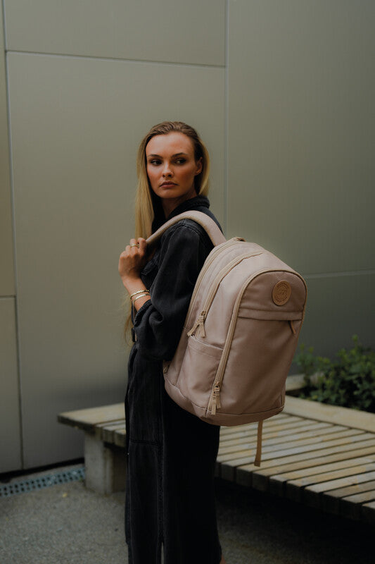 Beckmann Urban Rucksack – Beige – 30,0×48,0×22,0 cm – Recycelte Materialien