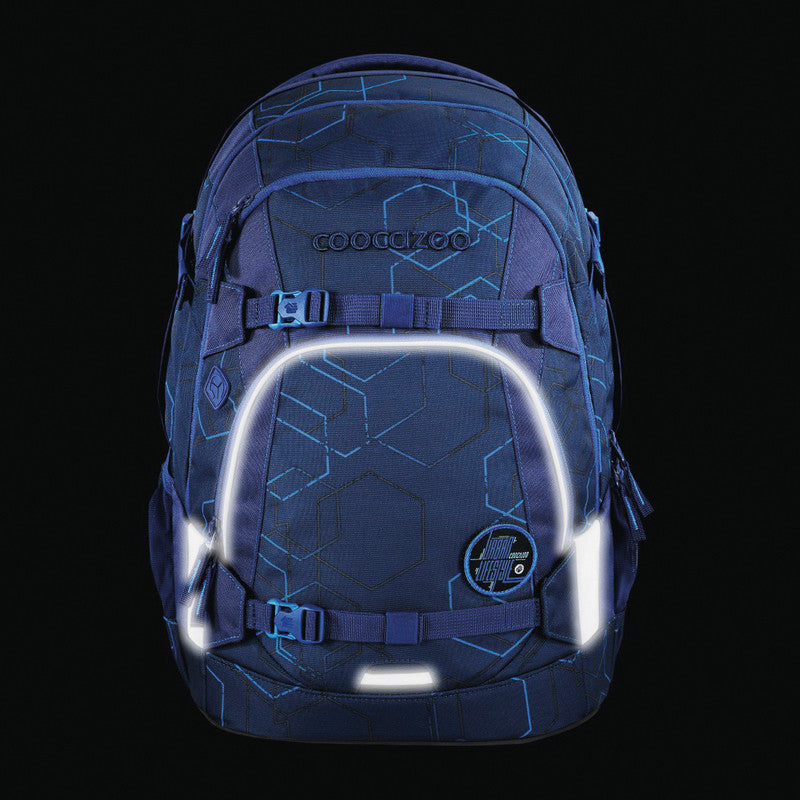 Coocazoo Schulrucksack Mate – Blue Motion – Blau – 30 l, 30,0×44,0×23,0 cm – Recycelte Materialien