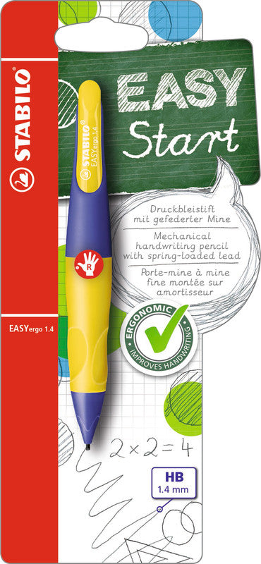 Stabilo EASYergo Start Druckbleistift – 1,4 mm, für Rechtshänder, Violett/Neongelb
