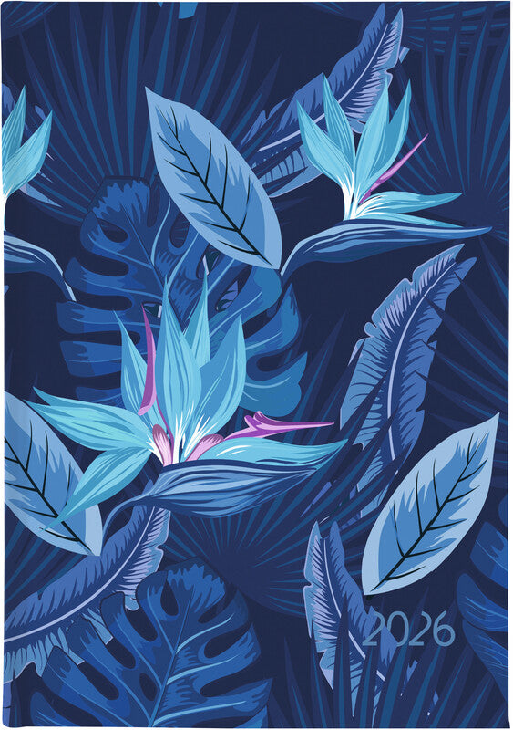 Biella Dispo Term Trend Agenda – 1 Woche/2 Seiten, gebunden, 14,5 × 20,5 cm, 2026, Tropical, FSC