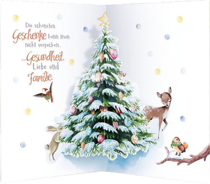 Kurt eulzer Weihnachtsgrusskarte (Pop-Up) – A6 (105 × 148 mm) – mit Umschlag, Text DE, Karton