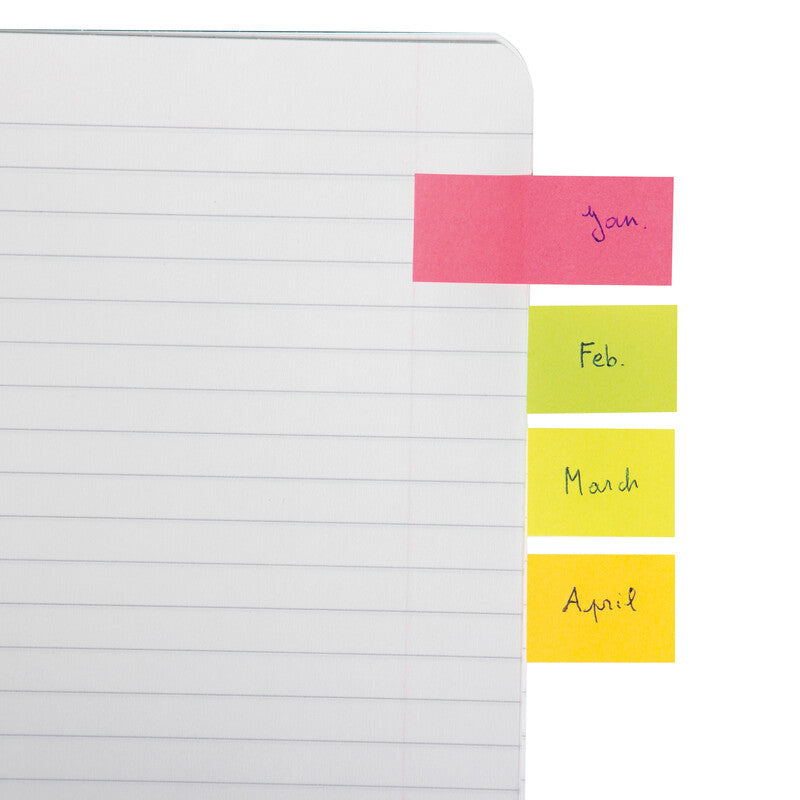 Q-Connect Seitenmarker – 20×50 mm – sortiert, 4×50 Stück, FSC