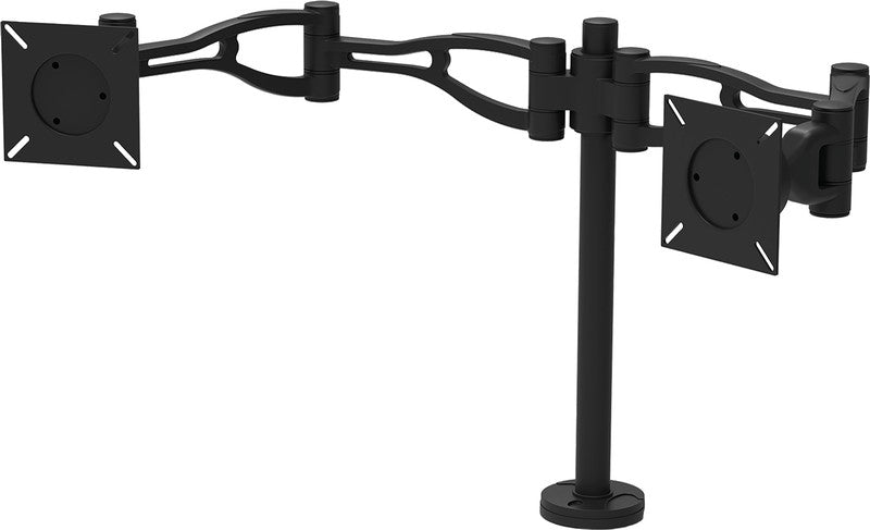 Fellowes Vista – Monitorarm, Dual, Tischklemme, bis 26", VESA 75 × 75/100 × 100 mm, 10 kg, höhenverstellbar
