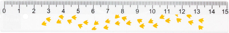 Kum Wandtafel-Lineal 15 cm – Kunststoff, sortiert, mit abgerundeten Ecken