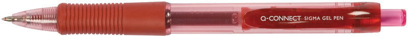 Q-CONNECT Sigma Gel Gelschreiber – rot, 0,7 mm, Druck, nachfüllbar