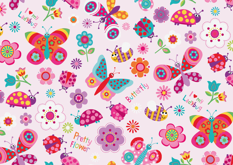 Braun + Company Geschenkpapier – Flying Friends – gestrichenes Papier, 700 × 2000 mm
