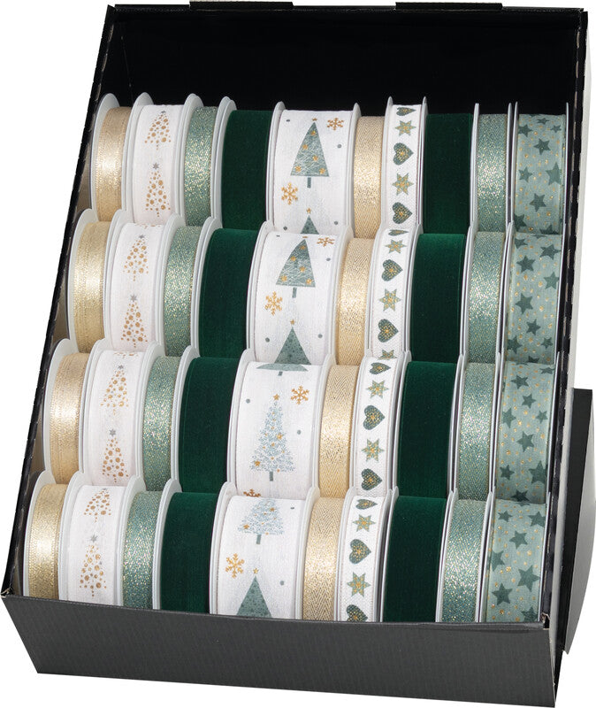 Goldina Geschenkband – Weihnachten – Seidenband, sortiert