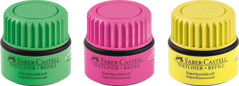 Faber-Castell Nachfülltinte für Textliner Grip Marker 1543 und 1546 – Gelb, 1–5 mm, 30 ml