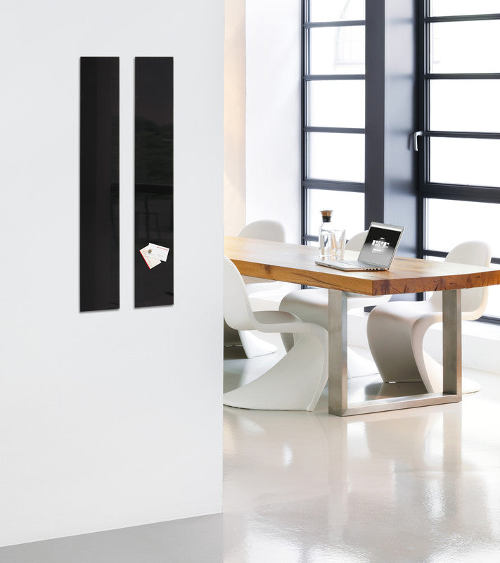Sigel Whiteboard – 12 × 78 cm, Glas, magnetisch, Wandmontage, inkl. SuperDym Magnetwürfel, Montagesatz