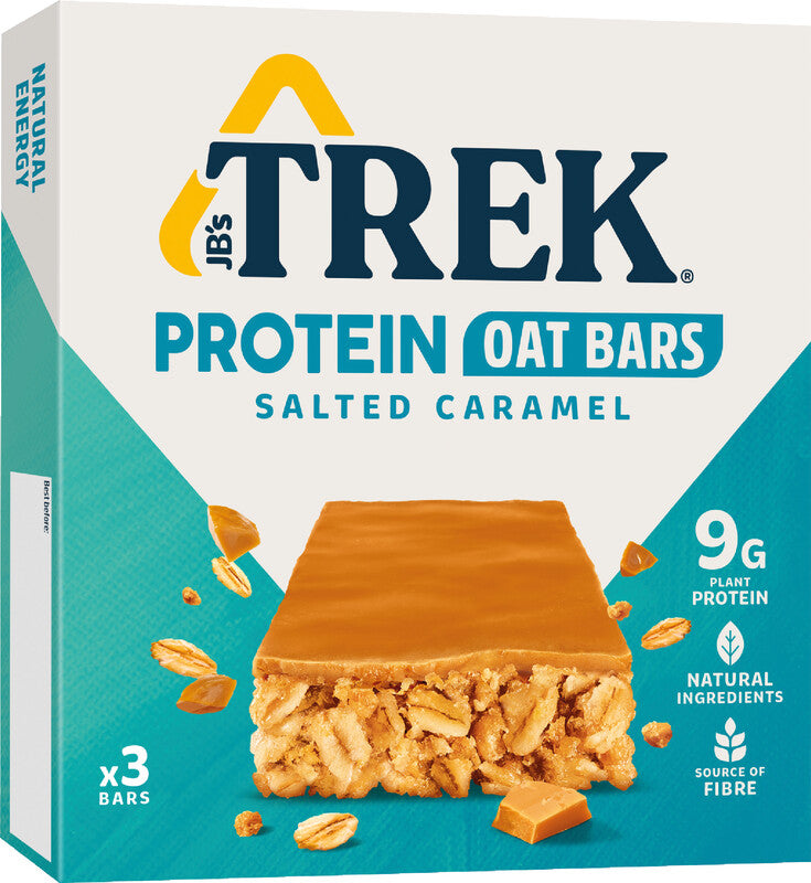 Trek Energieriegel – Salted Caramel, vegan, 3 × 50 g (150 g)