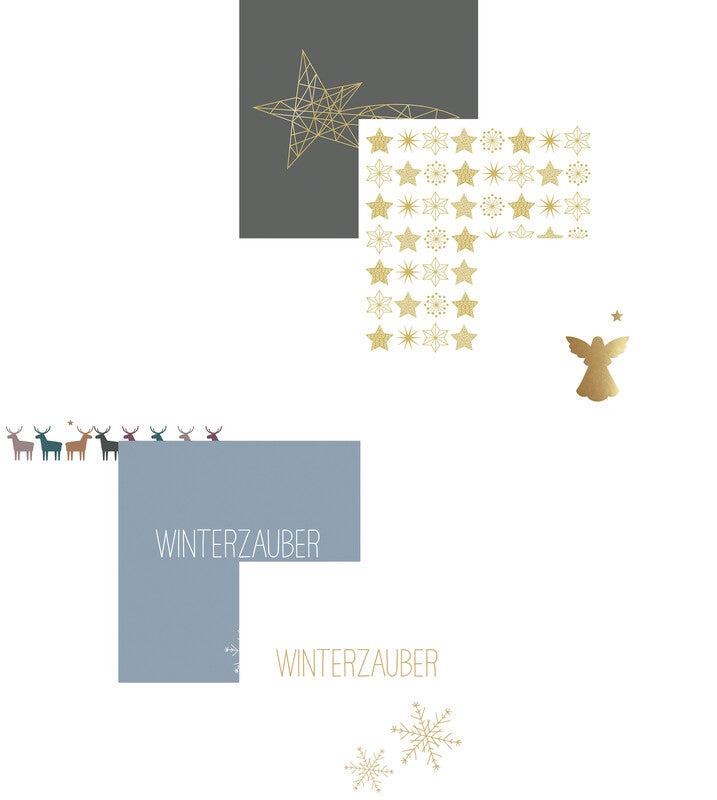Ppd Servietten Stars – 33 × 33 cm – 3-lagig, Tissue – 20 Stk., FSC