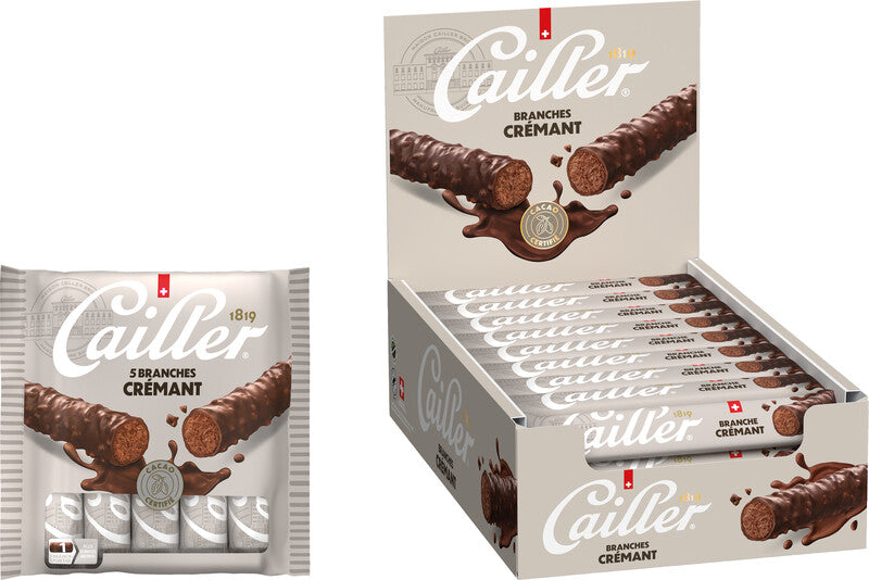 Cailler Branches Crémant Schokoladenriegel – Haselnuss, Dunkel, 44 × 46 g (2,024 kg)