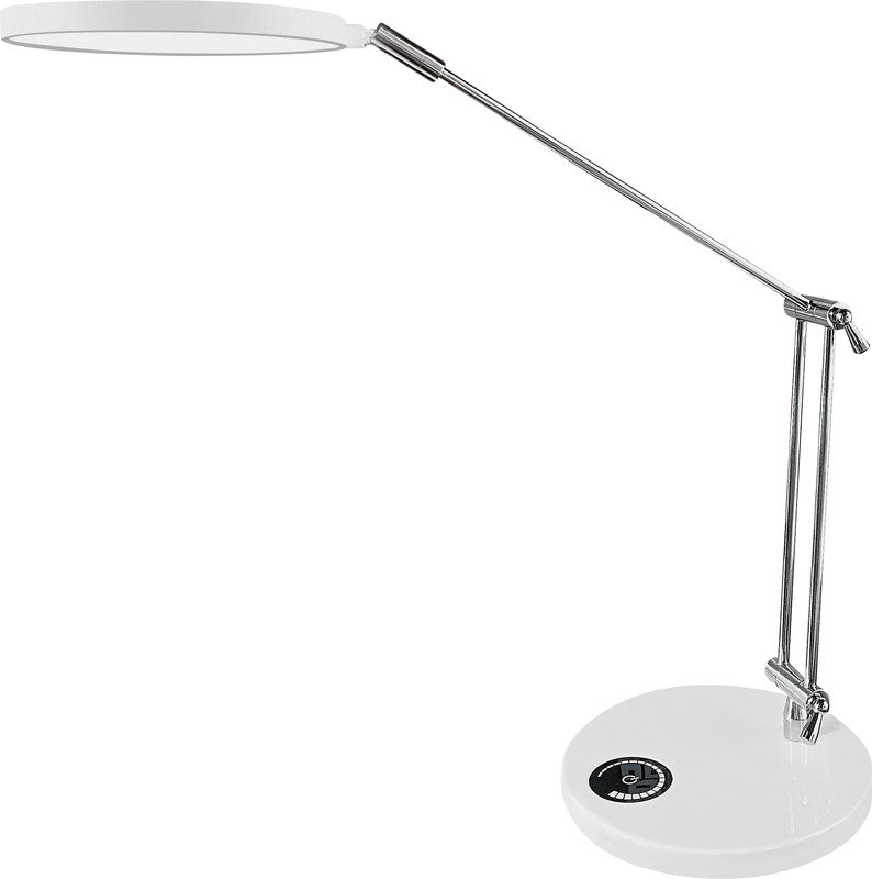 Hansa LED-Tischleuchte Spark – dimmbar, dreh-/neigbar – 4000 K – 600 lm 12 W – silber