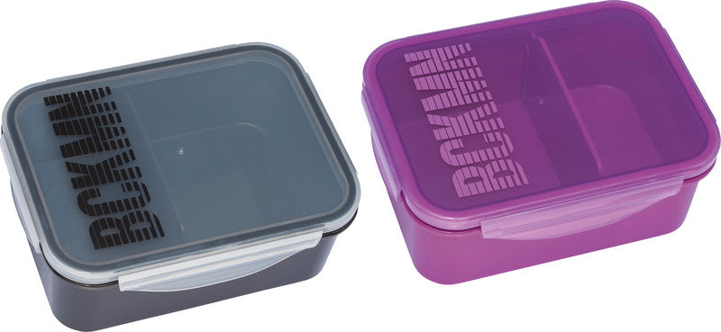 Beckmann Lunchbox – 1,7 l – mit Innenteiler – Kunststoff – violett – 18,7 × 7 × 14 cm