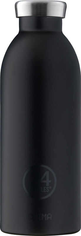 24Bottles Trinkflasche Clima – 5 dl – Edelstahl, isoliert, Schraubverschluss – Stone Tuxedo Black
