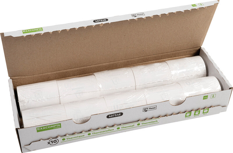 Exacompta Thermorolle 57 mm × 24 m, Kern 12 mm – für Kreditkarten- und Registrierkassen