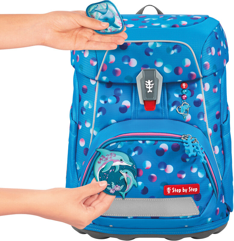 Step by Step Schulrucksack-Set Fit – 5-teilig – Dolphin Finja – Umweltfreundliche Verpackung