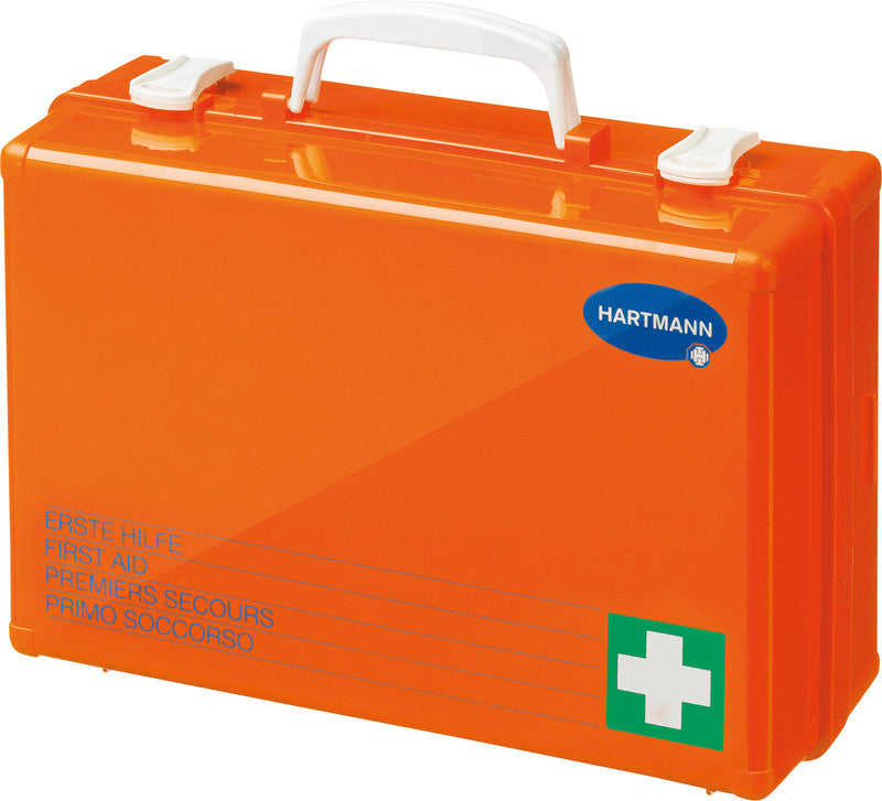 Hartmann Vario Notfallkoffer 2 – für Küche/Gastro – gefüllt – orange, Kunststoff – 340 × 240 × 120 mm