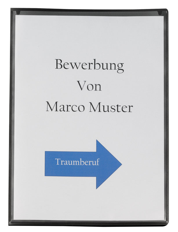 Kolma Unterschriftenmappe – 2-teilig, A4, Anthrazit, Kunststoff
