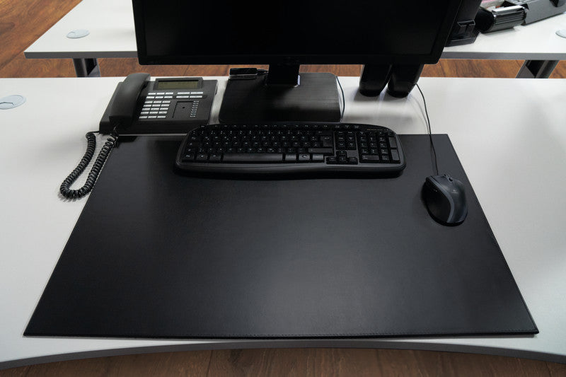 Helit Schreibunterlage – Schwarz – 700 × 500 mm – Leder, rutschfest