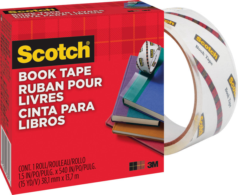 Scotch Buchklebeband – permanent, glatt, 38 mm × 13,7 m, transparent