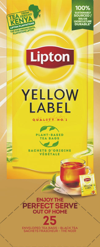 Lipton Yellow Label – Teebeutel, Schwarztee – 25 Beutel