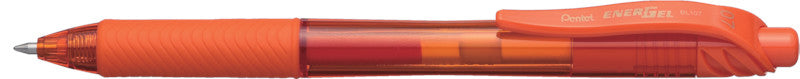 Pentel EnerGel X – Tintenroller, schnelltrocknend, Druckmechanik, 0,7 mm, orange, für Linkshänder