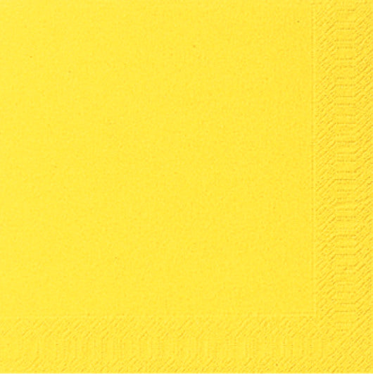 Duni Servietten – 33 × 33 cm – 3-lagig, Tissue, gelb – 20 Stk., FSC
