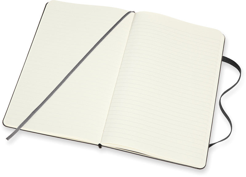 Moleskine Notizbuch, 130 × 210 mm, blanko und liniert, Leimbindung, Hardcover, 240 Seiten – schwarz
