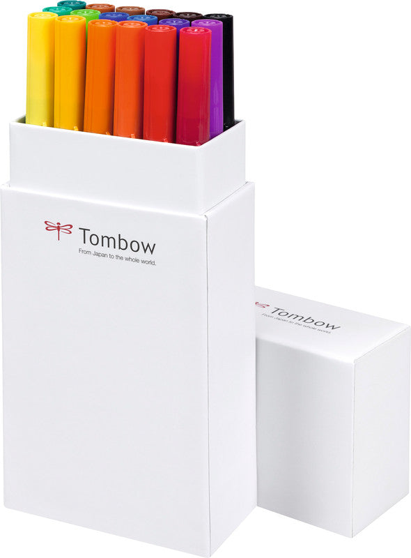 Tombow Filzstifte ABT Dual Brush Pen, auswaschbar, 18 Farben