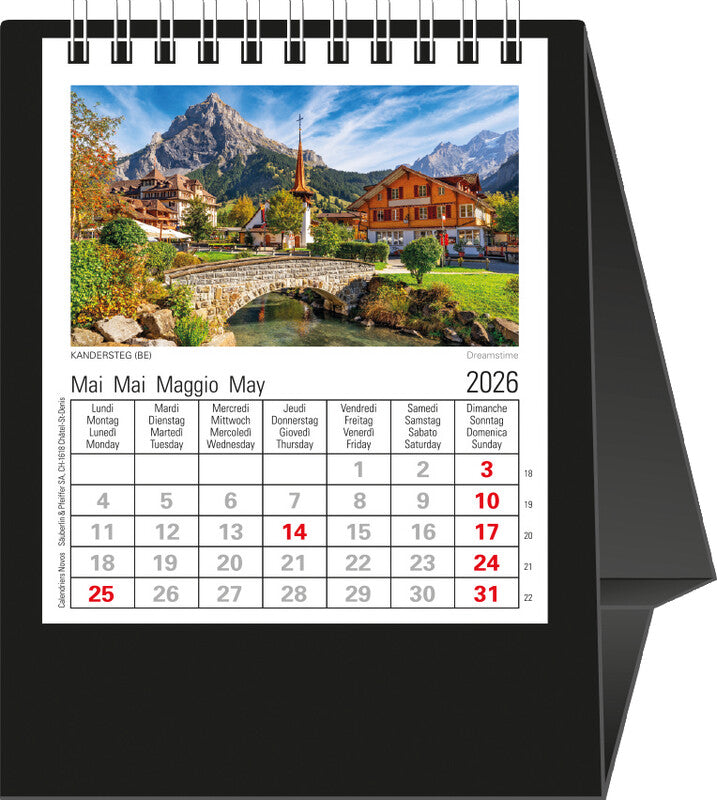 Novos Pult-Bildsteller Minicolor Suisse 2026 – 11,5 × 14,5 cm