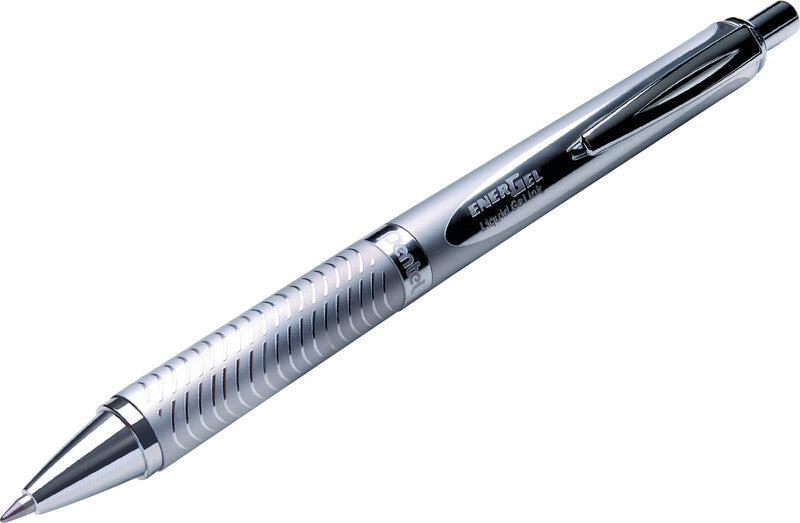 Pentel EnerGel Sterling BL407 – Tintenroller, schnelltrocknend, Druckmechanik, 0,7 mm, blau
