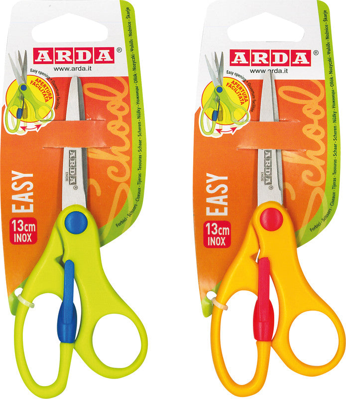 ARDA Kinderschere EASY – 13,0 cm, Kunststoff, für Rechtshänder, abgerundete Spitzen, Kunststoffgriffe
