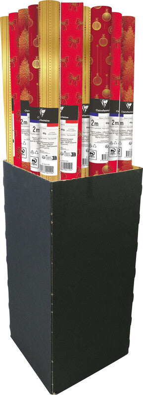Clairefontaine Scintillant beschichtetes Geschenkpapier – 70 cm × 2 m – 80 g/m² – Weihnachten