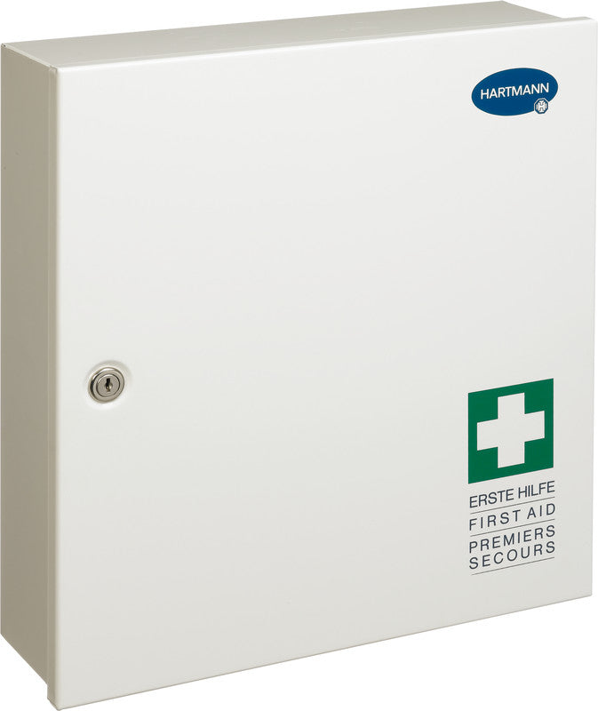 Hartmann Verbandschrank Hausapotheke – Metall, abschliessbar – für Familie – 450 × 400 × 120 mm