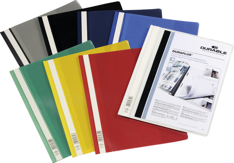 Durable Schnellhefter – A4+, Kunststoff, Grau, Beschriftungsfeld