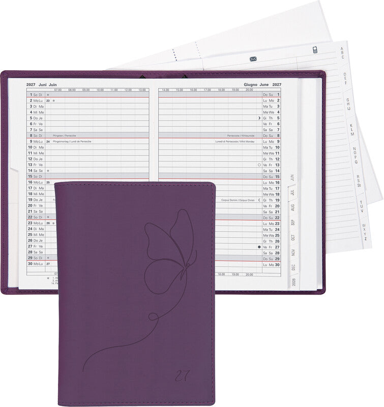 Biella Planer Istanbul Agenda – 1 Monat/2 Seiten, geheftet, 10,6 × 15,3 cm, 15 Monate Okt–Dez, FSC