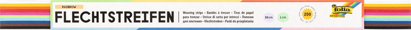 Folia Flechtblätter – 10 × 500 mm – 130 g/m² – sortiert – 200 Blatt