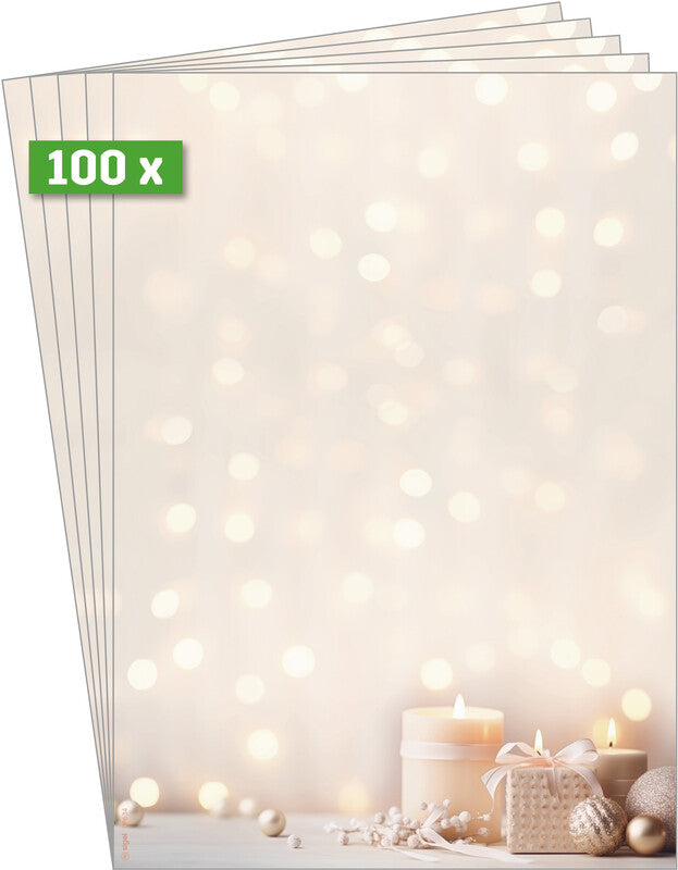 Sigel Motivpapier – A4, 90 g/m², mehrfarbig, Motiv: Golden Glow – für Inkjet/Laser/Kopierer – FSC – 100 Blatt