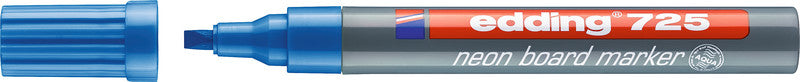 Edding Kreidemarker 725 – Keilspitze, 2–5 mm – 5er-Set, Farben sortiert (weiss, neongelb, neonblau, …)