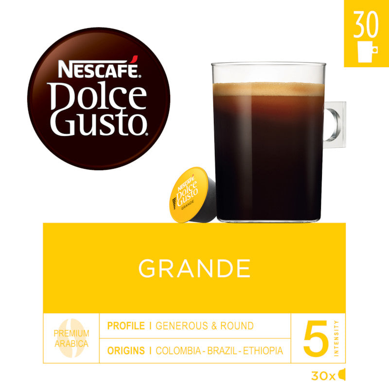 Nescafé Dolce Gusto Kaffeekapseln Grande Caffè Crema – für Dolce Gusto – Intensität 5 – 30 Kapseln