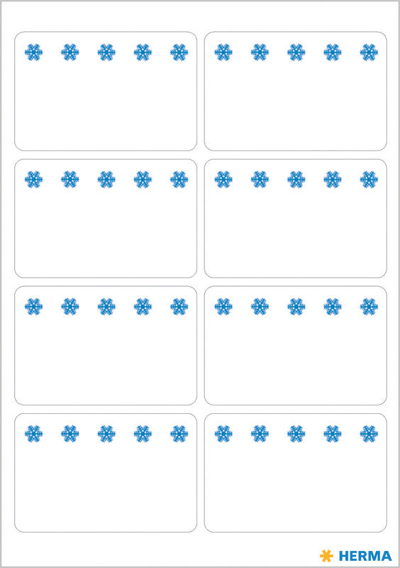 HERMA Schuletiketten – 26×40 mm, Abgerundete Ecken, 56 Stk, 7 Bogen, Papier, Permanent Haftend