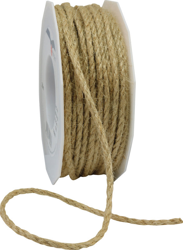 Präsent Themse Kordel – kompostierbar, Jute – 2 mm × 5 m – braun