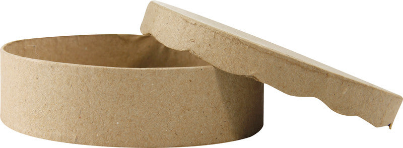 Décopatch Runde Schachtel – braun – 110 × 30 × 110 mm – Pappmaché