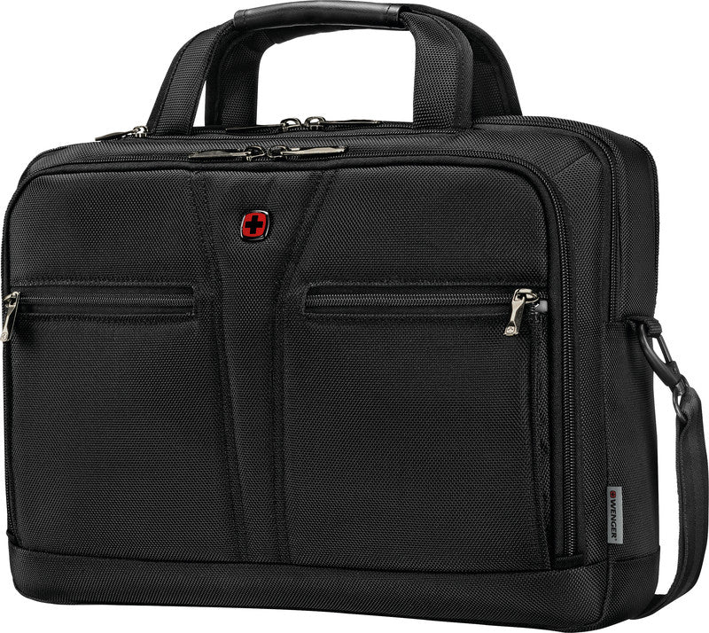Wenger/SwissGear Wenger BC-Pro Notebook-Tasche – 11 l, wasserabweisend, RFID-Fach, recyceltes PET (rPET), schwarz