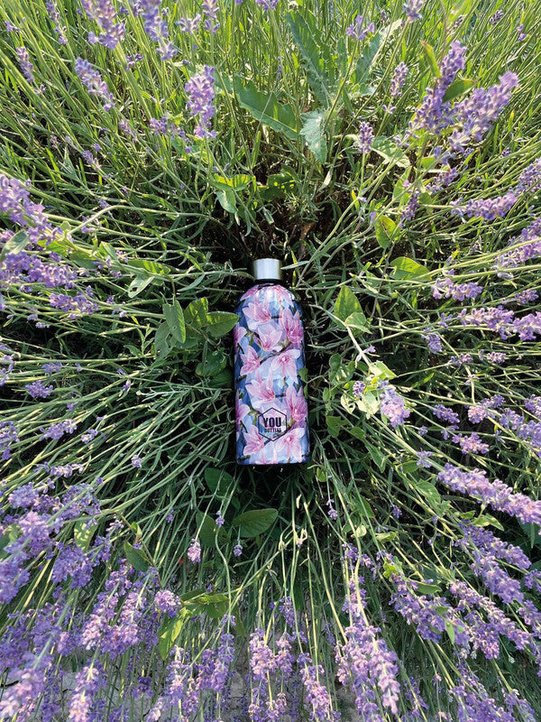 Youbottles Trinkflasche Dual – 5 dl – Edelstahl, isoliert, Schraubverschluss – Floral Flowered Garden