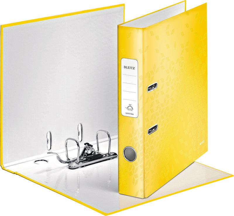 Leitz 180° WOW Hebelordner – für A4 – Rückenbreite 5,2 cm – Gelb