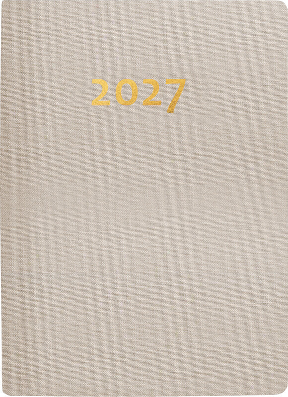 Biella Rex Agenda – 1 Woche/2 Seiten, gebunden, 10,1 × 14,2 cm, Jan–Dez, 2027, Rot, FSC