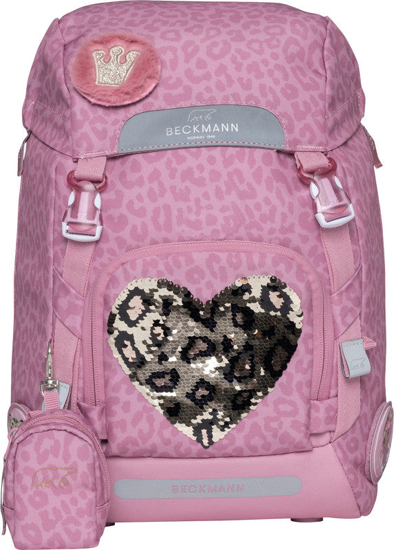 Beckmann Classic 1st Schulrucksack – Furry – mit Wendepailletten