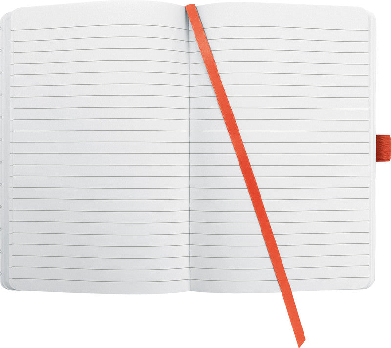 Sigel Notizbuch, A6, liniert, Fadenheftung, Karton, 174 Seiten, perforiert, 80 g/m² – orange